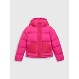 Tommy Hilfiger Mixed Media Puffer - Pink