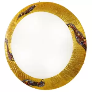Kolarz SERENA - Designer Glass Patterned Flush Ceiling Lamp Polished Gold - Kiss Gold Pattern, 4x E27
