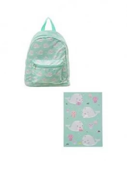 Sass & Belle Alma Narwhal Backpack And Sketchpad