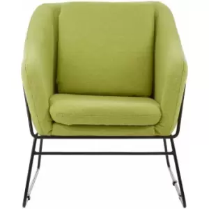 Desk Chairs Green Bedroom Chair Stainless Steel Stylish Lounge Chair / Modern Chairs For Bedroom 54 x 76 x 66 - Premier Housewares