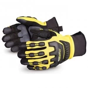 Superior Glove Clutch Gear Impact Protection Mechanics L Yellow Ref