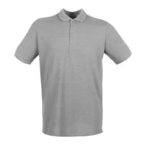 Henbury Mens Modern Fit Cotton Pique Polo Shirt (XS) (Heather)