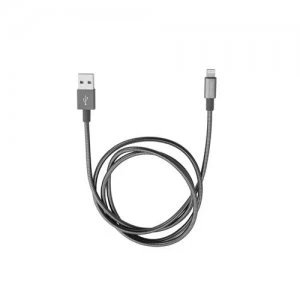 Verbatim Lightning Stainless Steel Sync & Charge Cable 100cm Grey