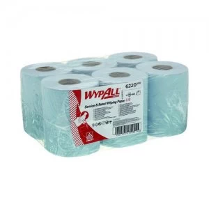 WypAll L10 Service Retail Centrefeed Paper Rolls 1-Ply 6 Rolls280