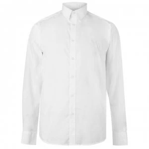 Pierre Cardin Long Sleeve Shirt Mens - Plain White