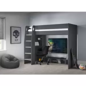 Julian Bowen Nebula Gaming Bed With Desk Anthracite