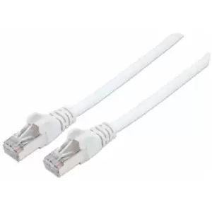 Intellinet Network Patch Cable Cat7 Cable/Cat6A Plugs 2m White Copper S/FTP LSOH / LSZH PVC RJ45 Gold Plated Contacts Snagless Booted Lifetime Warrant