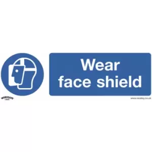Worksafe SS55P1 Mandatory Safety Sign - Wear Face Shield - Rigid Plastic