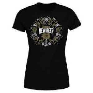 Hoppy New Beer Womens T-Shirt - Black - 5XL