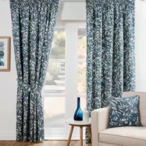Sundour Aviary Light Filtering Curtains Blue 46x72 - Blue