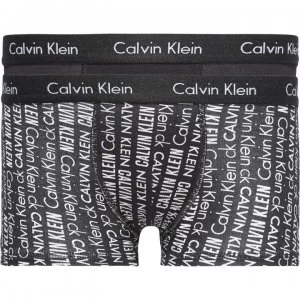 Calvin Klein 2 Pack AOP Trunks - Black