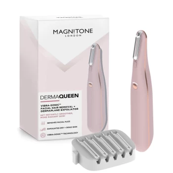 Magnitone London DermaQueen Vibra-Sonic Facial Dermaplane - Pink