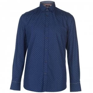 Pierre Cardin Long Sleeve Printed Shirt Mens - Blue AOP