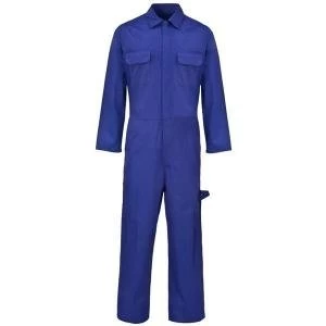 Coverall Basic Medium with Popper Front Opening PolyCotton Navy