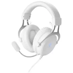 Deltaco Gaming GAM-030-W Gaming Over-ear headset Corded (1075100) Stereo White Volume control, Microphone mute