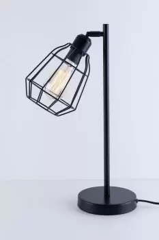 Caged Table Lamp, Switch Included, E27 Cap, LED Compatible