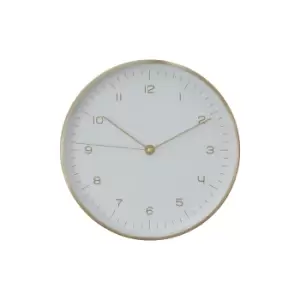 25cm White and Gold Wall Clock
