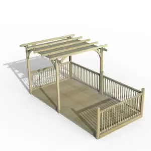 Forest Garden Ultima Pergola and Decking Kit 2.4 x 4.8m with Canopy