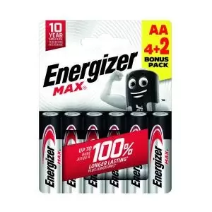Energizer Max AA Battery 42 Pack of 6 E303328500 ER43771