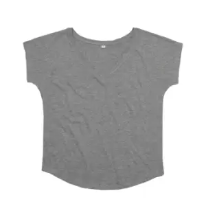 Mantis Womens/Ladies Loose Fit V Neck T-Shirt (S) (Heather Marl)