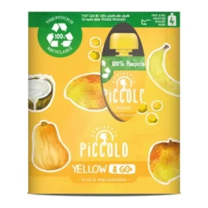 Piccolo Organic Yellow & Go Fruit & Veg, Fully Recyclable Multipack 4x90g