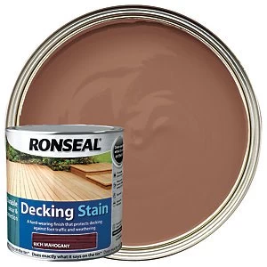 Ronseal Decking Stain - Rich Mahogany 2.5L