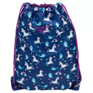 Gola Girls Unicorn Drawstring Bag (One Size) (Navy/Purple)