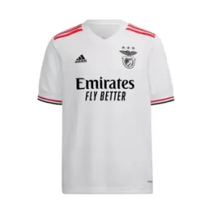 adidas Benfica Away Shirt 2021 2022 Junior - White