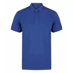 Finden & Hales Adults Unisex Contrast Panel Pique Polo Shirt (XS) (Royal Blue/Navy)