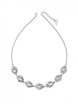 Fiorelli Jewellery Fiorelli Silver Crystal Statement Necklace, One Colour, Women