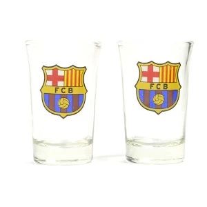 FC Barcelona Two Pack Word Mark Shot Glasses