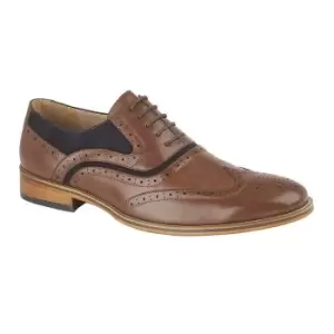 Goor Mens Brogue Oxford Shoes (10 UK) (Brown)