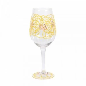 Marigolds Wine Glass