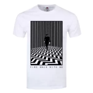 Grindstore Mens Fire Walk With Me T-Shirt (3XL) (White)