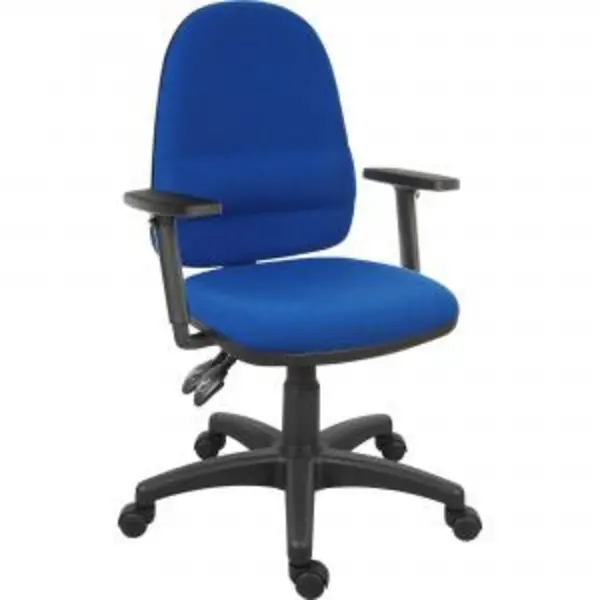 ErgoTwin Fabric Ops Chair Adj Arms BL EXR13138TK