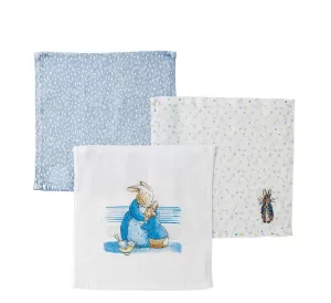Pack of 3 Peter Rabbit Collection Baby Face Cloths