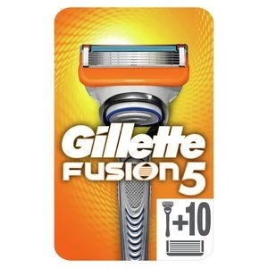 Gillette Fusion Manual Razor + 10 Blades