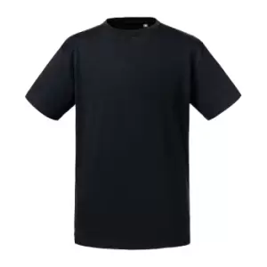 Russell Childrens/Kids Organic Short-Sleeved T-Shirt (5-6 Years) (Black)