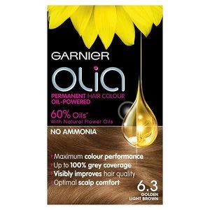 Garnier Olia 6.3 Golden Light Brown Permanent Hair Dye Brunette