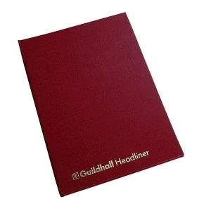 Guildhall 38 Series Headliner Account Book with 8 Cash Columns and 80 Pages Maroon