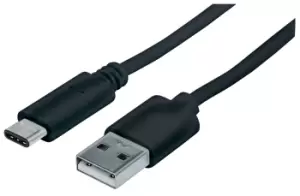 Manhattan USB-C to USB-A Cable, 1m, Male to Male, Black, 480 Mbps...