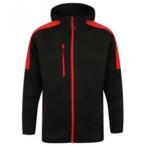 Finden & Hales Mens Active Soft Shell Jacket (XL) (Black/Red)