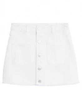 Mango Girls Denim Skirt - White