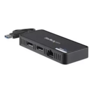 STARTECH USBA2DPGB USB TO DUAL DISPLAYPORT MINI DOCKING STATION 4K GBE USB 3.0 Laptops Laptop Docking Stations