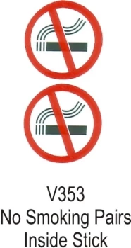 Indoor Vinyl Sticker - No Smoking Circle Pair- CASTLE PROMOTIONS- V353