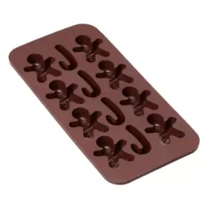George East Christmas Silicone Chocolate Mould - Ginger Bread & Candy Cane