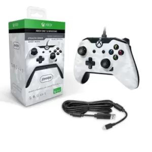 PDP Wired Controller White Camo for Xbox One