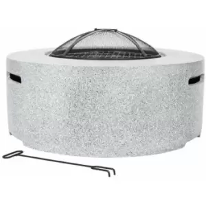Gardeco - mgo Cylo Magnesia Round Fire Bowl Basket Pit & bbq Grill