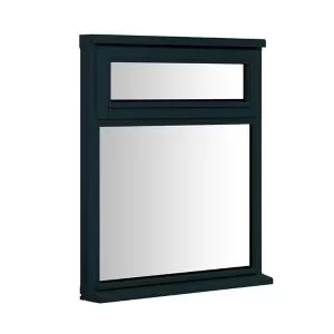 Clear Double Glazed Anthracite Grey Timber Right-Handed Window, (H)1195mm (W)625mm