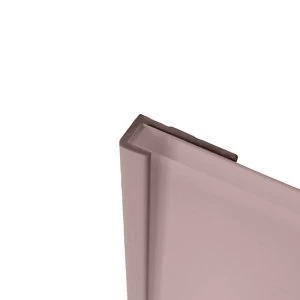 Splashwall Pale pink Panel end cap (W)400mm (T)3mm